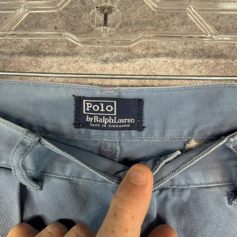 Vintage Polo Ralph Lauren Blue Pants 32x34 (Fits 31x33) Double Pleated Baggy 90s